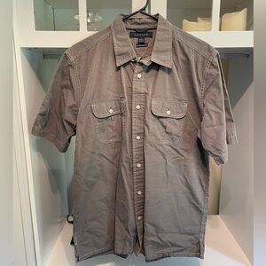 Tommy Hilfiger Taupe Button-Up Shirt medium